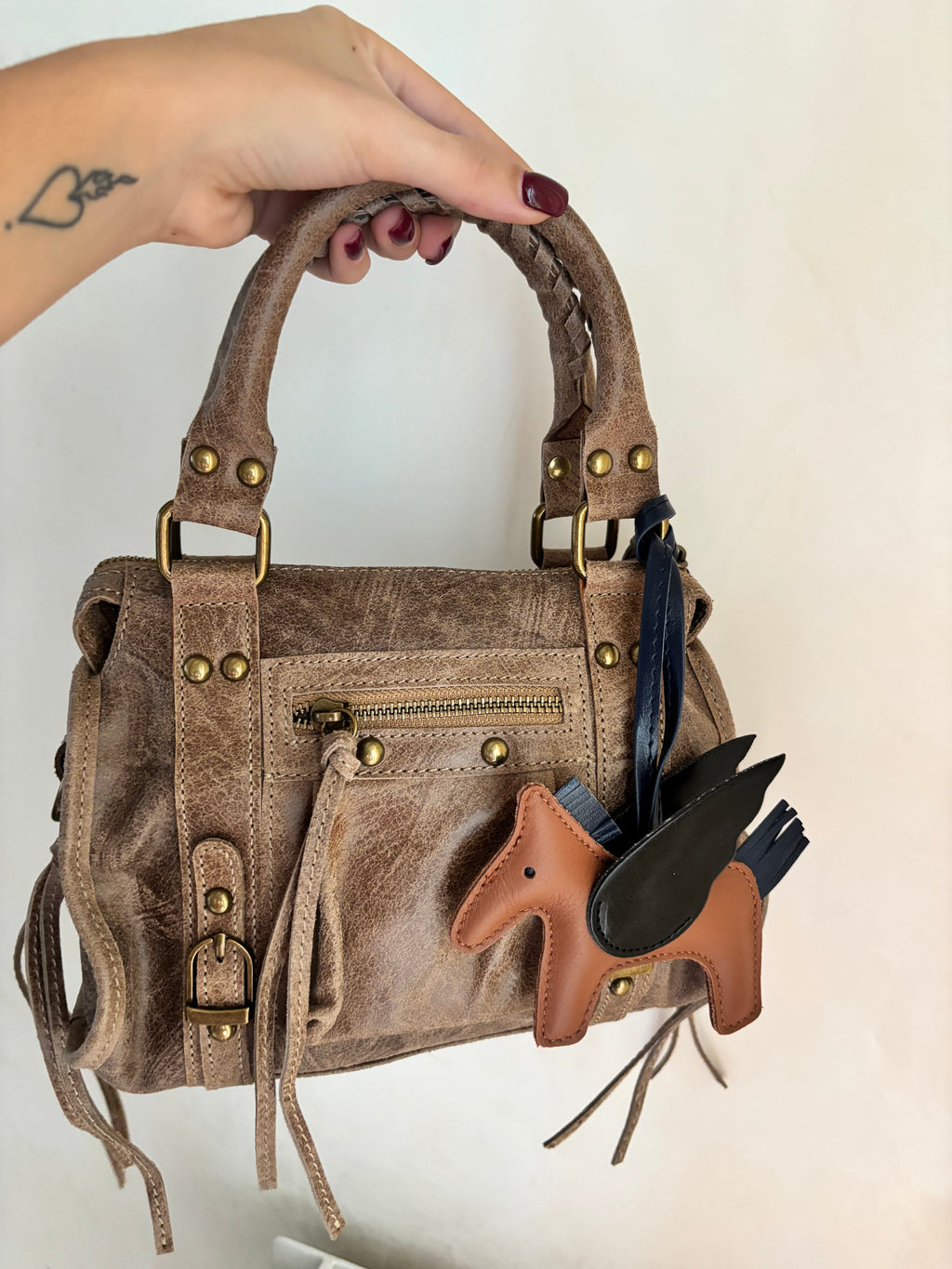 Charm cavalluccio in vera pelle