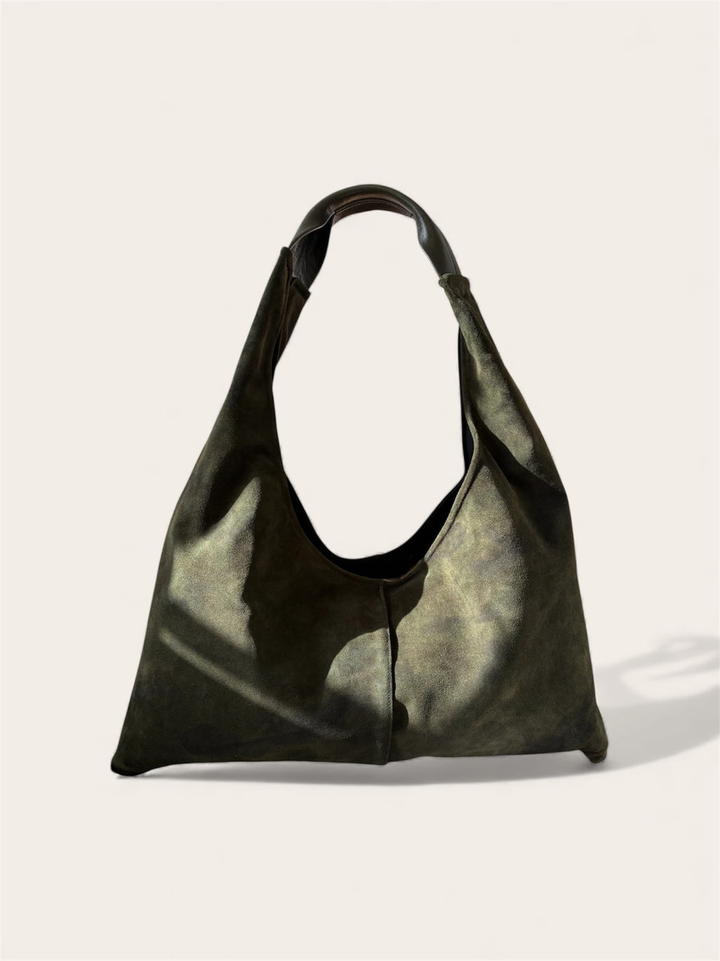 Borsa "Reborn" camoscio verde