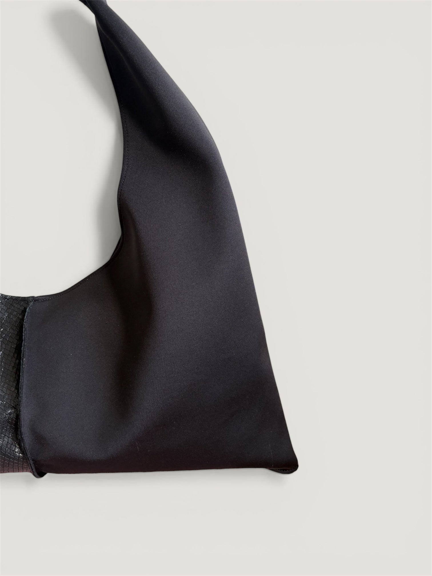 Borsa Reborn - pelle stampa pitonata & tessuto scuba
