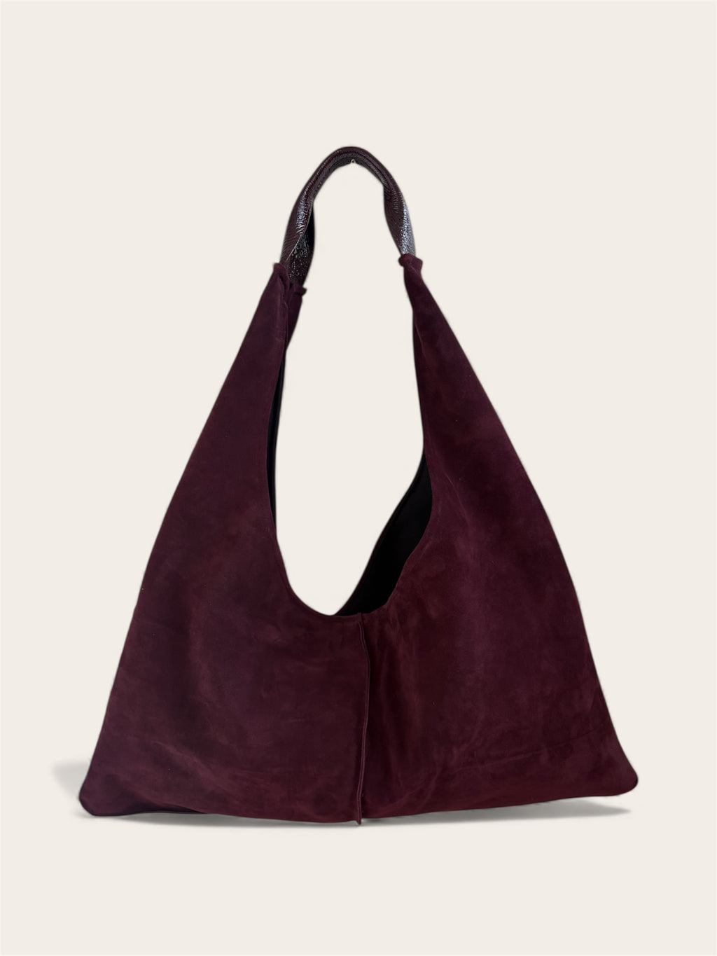 Borsa "Reborn" camoscio bordeaux