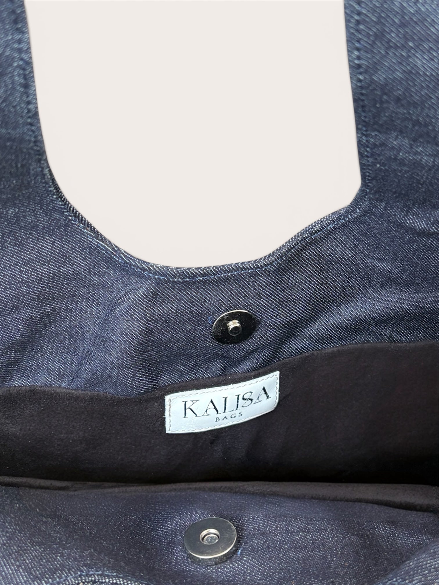 Borsa Reborn- Denim & pelle stampa pitonata turchese