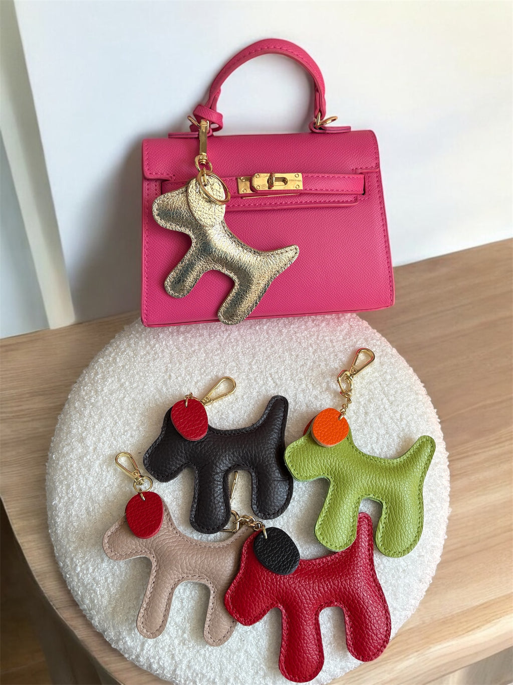 Charm cagnolino in vera pelle